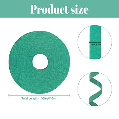 5 Rolls Garden Tie Green Tape - Twist Ties for Plants 1/2" 165ft Garden Plant Ties Soft and Tomato Plant Ties - Plant Twist Tie for Plant Gardening, Home, Office - size: 5 Pack