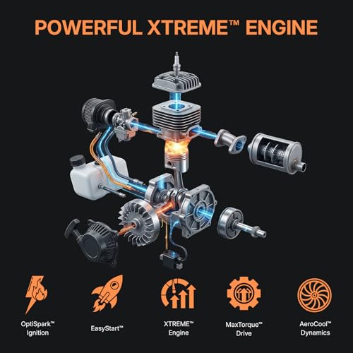 WORKIT 72CC Post Hole Digger, Auger Post Hole Digger Easy Start, 2-Cycle Xtreme Engine, Gas Powered Earth Auger with 6"+8" Auger Drill Bit, 20"+30" Extension Rods, EPA Certification - size: 72cc+2 bit(6"+8")+2 Ext(20"+30")