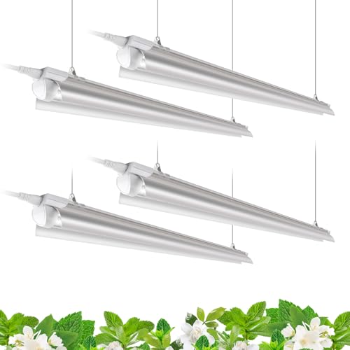 Barrina T8 Grow Light for Indoor Plant, Full Spectrum, 4FT 5000K, 4 Packs - color: White, size: 4ft-4 Packs