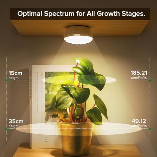 7W Small Grow Light for Indoor Plants with Timer and Dimming - size: 1-Head