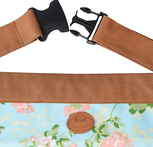 Fallen Fruits Floral Outdoor Gardening Tool Belt Adjustable Durable 4 Pockets Waist Apron (46cm x 35cm)
