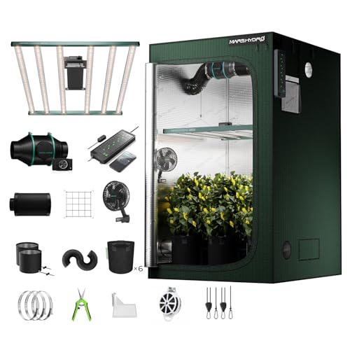 Mars Hydro 4x4 Smart Grow Tent Kit FC-4800 Grow Light Indoor Plant Growing - size: 48" × 48" × 80"