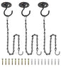 NACETURE Heavy Duty Plant Ceiling Hooks with Chain, Black, 3 Pack - color: Black With Chain