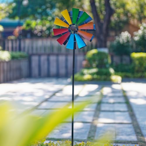 Stargarden Wind Spinners Outdoor, Colorful Kinetic Pinwheels - color: Colorful