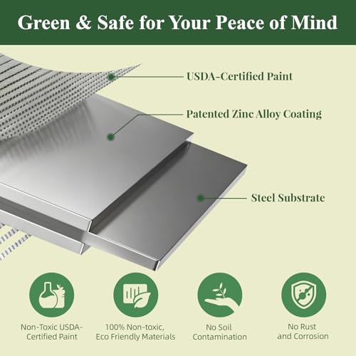 Galvanized Raised Garden Bed, 8x3x1.5ft Oval Metal Planter Box