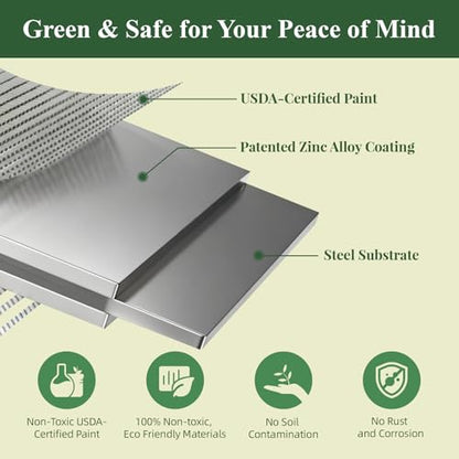 Galvanized Raised Garden Bed, 8x3x1.5ft Oval Metal Planter Box