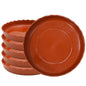 6 Pack Wave Plant Saucer 10 inch, Terracotta Plastic Tray for Pots - color: Terracotta, size: 10"