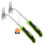 Hand Weeder Puller Tool,2 in1 Heavy Duty Stainless Steel Root Removal Tools - size: 2-PCS