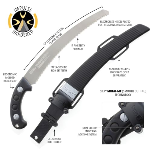 Silky ZUBAT Professional Curved Hand Saw 330mm Fine Teeth (278-33)