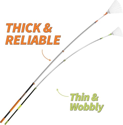 5-30 ft Telescoping Roof Rake for Leaves and Pines (36 ft Reach) - size: 30 Feet
