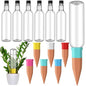 SiliFine 6 Sets Terracotta Watering Spikes,Clear and Mixed Color - color: Clear and Mixed Color