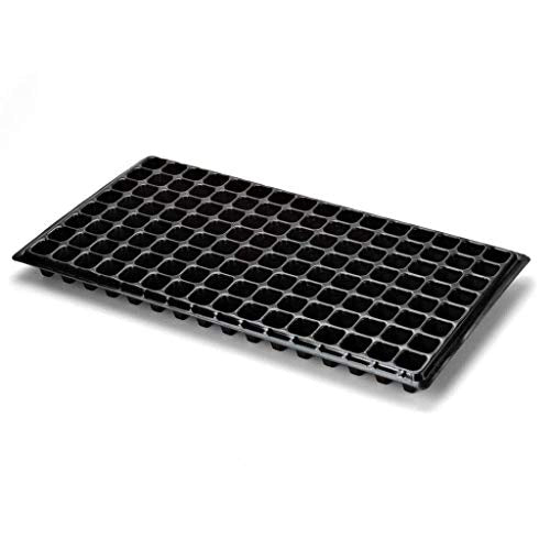 Bootstrap Farmer 128 Cell Tray Combo with 1020 Trays No Holes Black 5-Pack - size: 5 Flats and 5 Cell