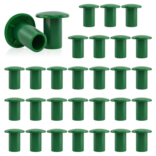 BlingKingdom 30PCS Garden Stake Caps, Cane Caps Toppers Protectors, Green