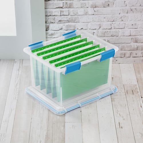 Sterilite Gasket Storage Box with Lids for Home & Office, 32 Quart, 4-Pack - size: 32 Quart, style: 4 Pack