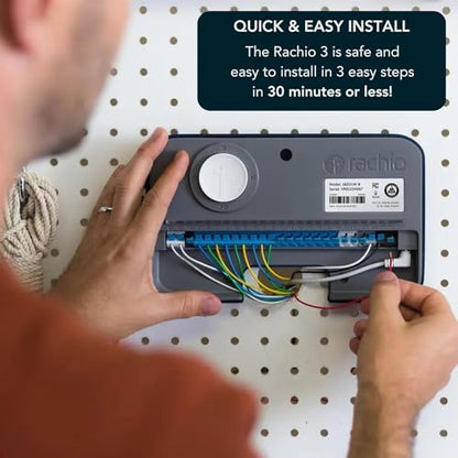 Rachio 3: 8 Zone Smart Sprinkler Controller (Simple Automated Scheduling + Local Weather Intelligence. Save Water w/ Rain, Freeze & Wind Skip), App Enabled, Works w/ Alexa, Fast & Easy Install - size: 8 Zone (3rd Generation)