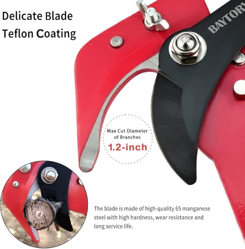 Extendable Tree Pruner Saw,High-Altitude Branches Trimmer Pruning Shears Head,Fruit Picker Harvester Clipper Pruning Tool for Plant Garden(Without Pole)