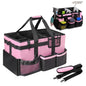 17 Inch Extra Large Cleaning Caddy Bag for Housekeepers, Pink Tool Bag - color: Pink, size: Extra Large