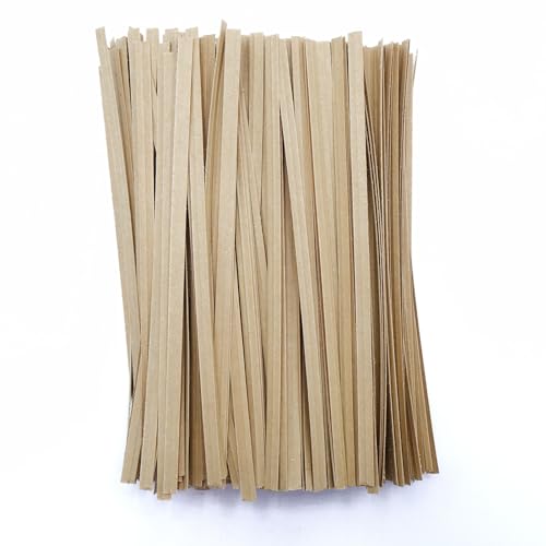 1000 Pcs Twist Ties for Craft, 3.15 Inch Kraft Paper Twist Ties Reusable, Metallic Twist Ties Bread Ties for Treat Bags, Cake Pop, Cable, Garden Plants, Party Favors - color: Coffee, size: 3.15Inch