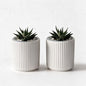 Small Ceramic self Watering Pot for Succulents, 4 inch, White,2pack - color: White, size: 4 inch