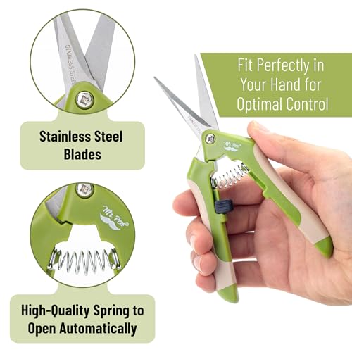 Mr. Pen- Gardening Scissors, 6.5 Inch, Green - style: Light Green