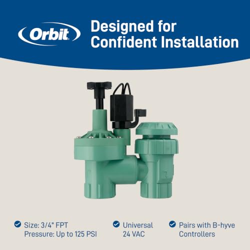 1-Pack Orbit 57623 3/4" FPT 100 Series Anti-Siphon Automatic Sprinkler Valve with Flow Control - size: 1 Pack 3/4 Inch FPT 100 Series, style: 100-series