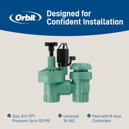 1-Pack Orbit 57623 3/4" FPT 100 Series Anti-Siphon Automatic Sprinkler Valve with Flow Control - size: 1 Pack 3/4 Inch FPT 100 Series, style: 100-series