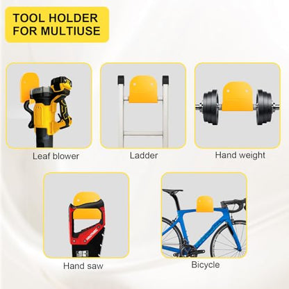 Leaf Blower Rack, Wall-Mounted Tool Hanger Compatible with DCBL722, Hedge Trimmers, Grass Trimmers, Garden Power Tools & Garage Organization, 1 Pack - color: Yellow-1 Pack
