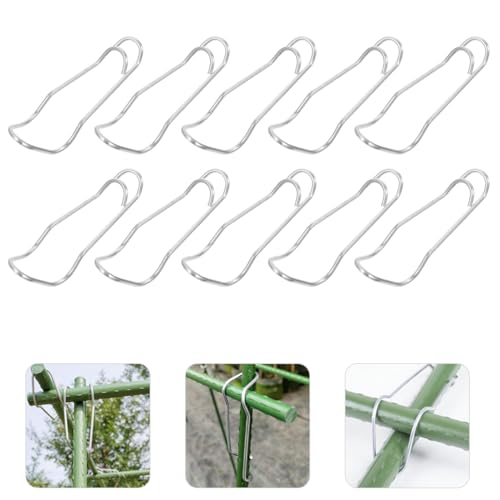 Yardwe Plant Climbing Support Buckle 50-Pack Adjustable Spring Clips for Garden Trellis Plant Clips for Climbing Plants Indoor Outdoor Stem Support Connecting Buckles