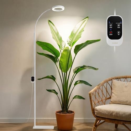 GLOWRIUM Grow Lights for Indoor Plants,Full Spectrum Plant Light with Stand - color: White-Single Head