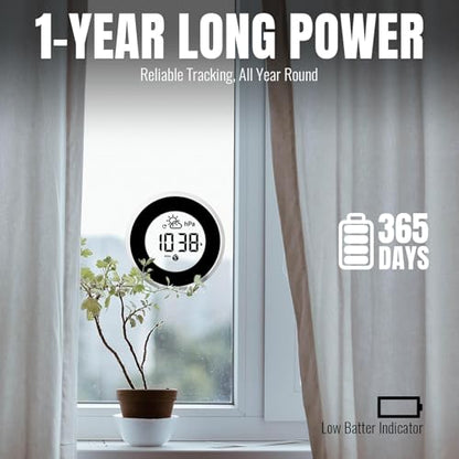 Raddy WT-2 Window Thermometer, Barometric Pressure & Forecast