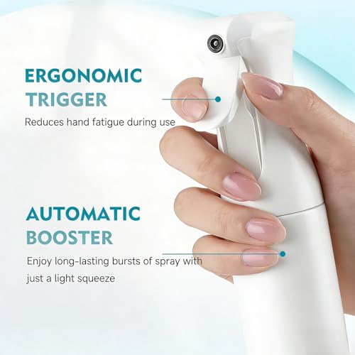 Continuous Spray Bottle for Hair, 6.8 OZ Ultra Fine Mist Spray Bottle - color: Whole White