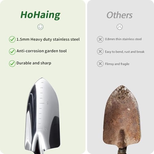 Garden Tool Set, 2 Pieces Stainless Steel Heavy Duty Garden Tools, Gardening Kit with Wooden Handle Garden Hand Tools, Durable Garden Tools for Gardening, Gardening Gifts for Women Men - style: 2PC(Trowel&Cultivator)