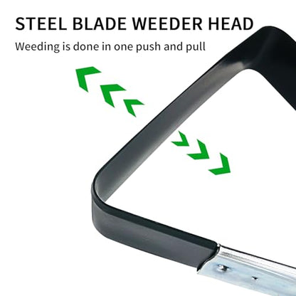 Stirrup Hoe Gardening Tools Hula Hoe Replacement Head 304 Stainless Steel 2 Pack