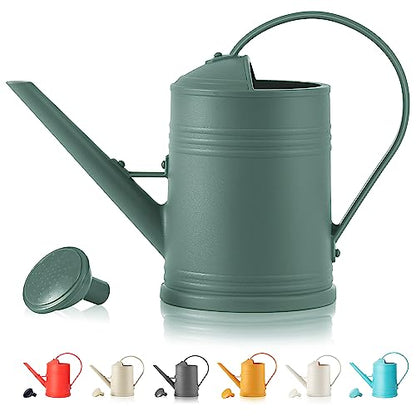 Plastic Indoor Watering Can with Sprinkler Head - 68 oz, 1/2 Gallon - color: Dark Green