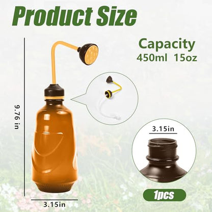 Precision Spout 0.45L Watering Can – Perfect for Delicate Seedlings - Potted Plants - Brown - color: Brown