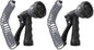 Orbit 26382 Coil Garden Hose, 25 Feet, with 8-Pattern Hose Nozzle (Gray) (Pack of 2) - color: Gray, size: 25 ft (Pack of 2)
