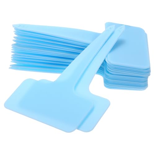 uxcell 100Pcs 4 Inch Plant Labels Large T-Style Garden Marker Plant Tags Garden Labels for Flower Beds,Pots Vegetables Light Blue - color: Light Blue