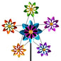 Stargarden Outdoor Kinetic Wind Spinner,Large Metal Wind Sculpture - color: Flower