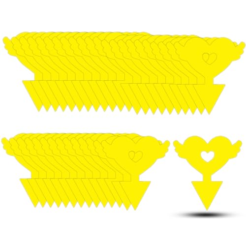 36PCS Fruit Fly Sticky Traps Fungus Gnat Traps Insect Trap for Plants Kitchen Indoor Outdoor White Flies Mosquitos Fungus Gnats Flying Insects Houseplant Gifts (Love Shape) - size: 36 Pack-C
