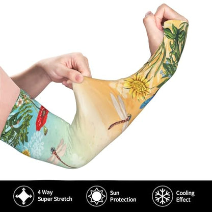 Women Sun Protection Thorn Proof Cooling Sleeves Sports Outdoors - color: Black1