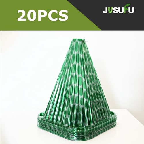 Garden Cloches for Plants,20 Pack Plant Covers - color: Dark green 20