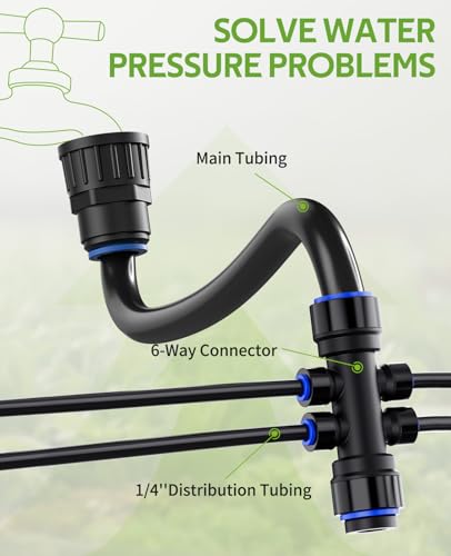 HIRALIY 50FT Vortex Drip Irrigation Kit