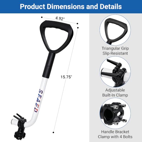 Weed Eater Handle Extension, Ergonomic Trimmer Grip, Easy Install String Trimmer Handle, Back-Saving Stable Support for Effortless Lawn Trimming, Lawn Care and Landscaping, 15.75"