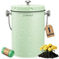AOSION Countertop Compost Bin Kitchen,Odorless Indoor Compost Bin with Lid - color: Green