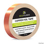 Eco-Fused Adhesive Copper Foil Tape - Double-Sided Conductive - 1 inch (25 mm) x 21.8 Yards (20 M) - EMI and RF Shielding, Paper Circuits, Electrical Repairs, Grounding, Arts and Crafts, Home Interior - color: Copper, size: 1 Roll: 1" X 21.8 Yards