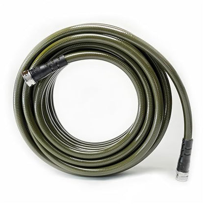 Water Right Polyurethane Garden Hose, 25 Ft, Non-toxic, 1/2” ID, Olive - color: Olive, size: 25-Foot, style: Brass Fittings