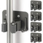 Broom Holder Wall Mount Rack, 304 Stainless Steel Mop and Tool Organizer - color: Gery