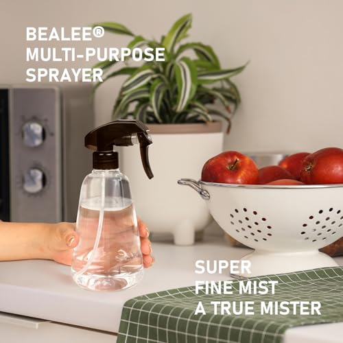 Spray Bottle 2 Pack, 16oz - Ultra Fine Mist, Plant Mister Indoor, Funnel - color: Clear