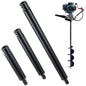 3 Auger Extension Bits 3/4in Shaft, 9.4/12.6/20.9in Bars for Earth Drilling - color: Thick version