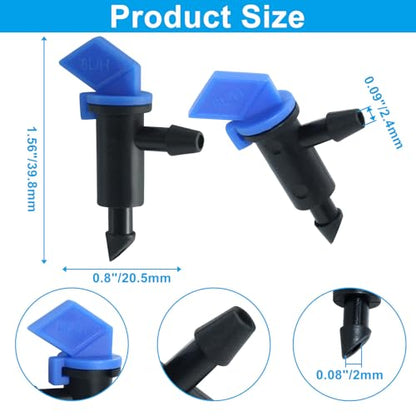 100 Pack 2 GPH Drip Emitter, Blue - size: 2GPH,100pcs